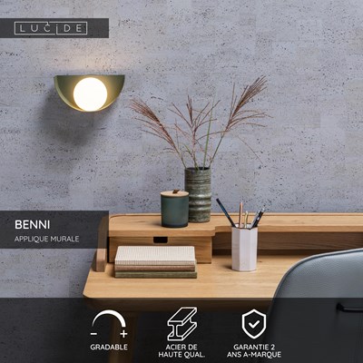 Lucide BENNI - Applique murale - 1xG9 - Vert
